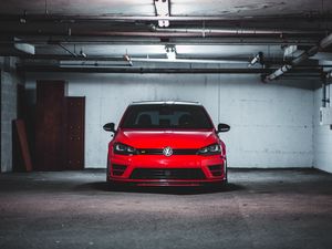 Превью обои volkswagen scirocco, volkswagen, машина, вид спереди