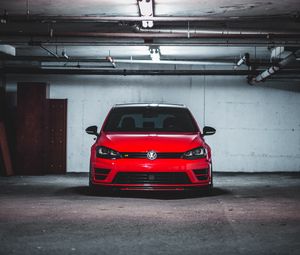 Превью обои volkswagen scirocco, volkswagen, машина, вид спереди