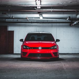 Превью обои volkswagen scirocco, volkswagen, машина, вид спереди