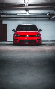 Превью обои volkswagen scirocco, volkswagen, машина, вид спереди, фары