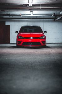 Превью обои volkswagen scirocco, volkswagen, машина, вид спереди, фары