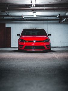 Превью обои volkswagen scirocco, volkswagen, машина, вид спереди, фары