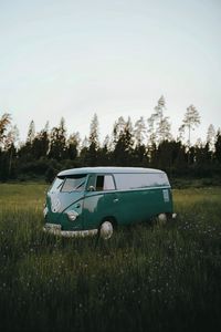 Превью обои volkswagen t1, volkswagen, машина, поле, трава