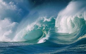 Превью обои волна, океан, всплеск, море, сила, брызги