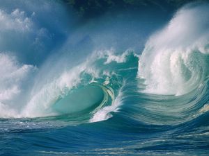 Превью обои волна, океан, всплеск, море, сила, брызги