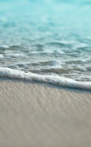 Превью обои волна, пляж, песок, море, берег