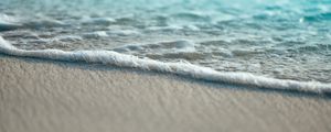 Превью обои волна, пляж, песок, море, берег
