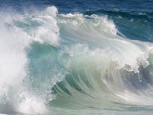 Превью обои волна, вода, море, поток, сила