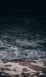 Превью обои волна, вода, пена, море, крупный план