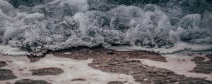Превью обои волна, вода, пена, море, крупный план