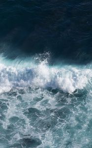 Превью обои волны, брызги, вода, море, прибой