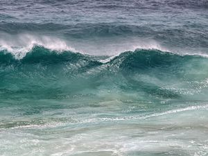 Превью обои волны, брызги, вода, море, шторм