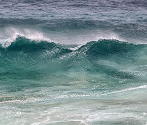 Превью обои волны, брызги, вода, море, шторм