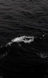 Превью обои волны, море, чб, пена
