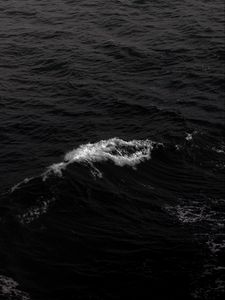 Превью обои волны, море, чб, пена