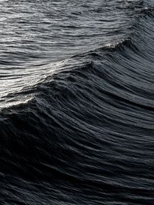 Превью обои волны, море, рябь, блики, вода, волнистый