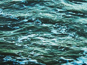 Превью обои волны, море, вода, рябь, пена