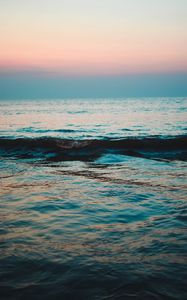 Превью обои волны, море, вода, сумерки, рябь