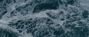 Превью обои волны, пена, поверхность, вода, море