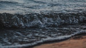 Превью обои волны, побережье, море, горизонт