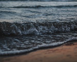 Превью обои волны, побережье, море, горизонт