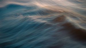 Превью обои волны, размытость, длинная выдержка, вода, поверхность