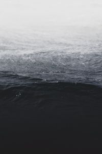 Превью обои волны, вода, чб, океан
