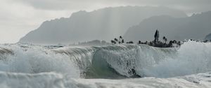 Превью обои волны, вода, море, шторм