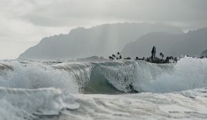 Превью обои волны, вода, море, шторм