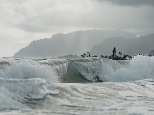 Превью обои волны, вода, море, шторм