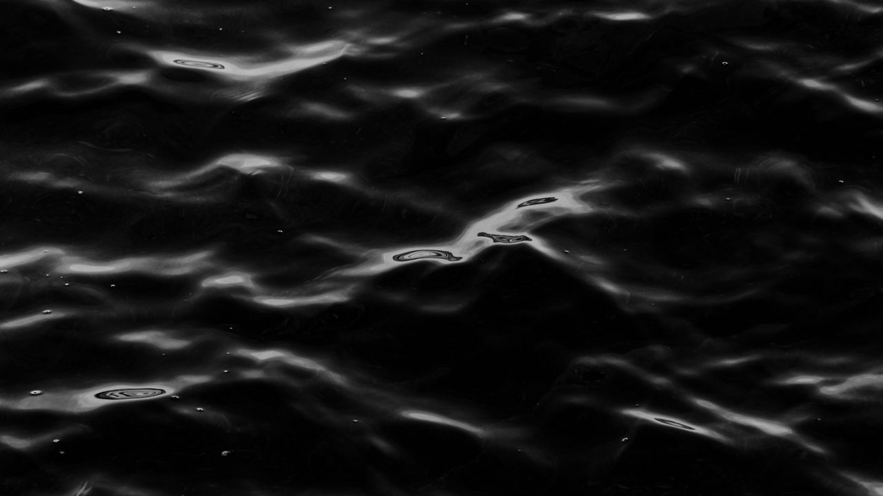 Обои волны, вода, ripples, черный