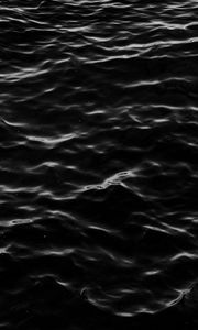 Превью обои волны, вода, ripples, черный