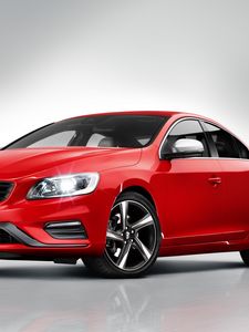 Превью обои volvo, s60, красный, вид сбоку