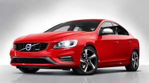 Превью обои volvo, s60, красный, вид сбоку