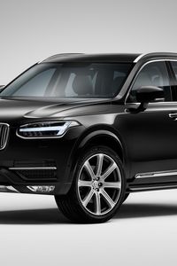 Превью обои volvo xc90, черный, вид сбоку