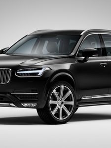 Превью обои volvo xc90, черный, вид сбоку