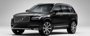 Превью обои volvo xc90, черный, вид сбоку