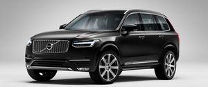 Превью обои volvo xc90, черный, вид сбоку