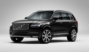 Превью обои volvo xc90, черный, вид сбоку