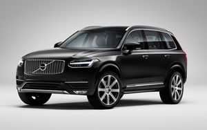 Превью обои volvo xc90, черный, вид сбоку