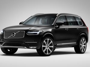 Превью обои volvo xc90, черный, вид сбоку