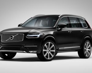 Превью обои volvo xc90, черный, вид сбоку