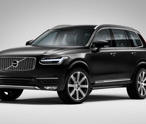 Превью обои volvo xc90, черный, вид сбоку