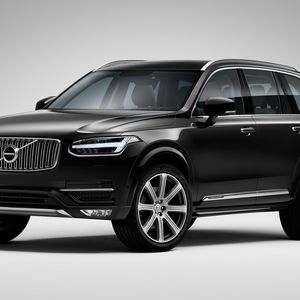 Превью обои volvo xc90, черный, вид сбоку