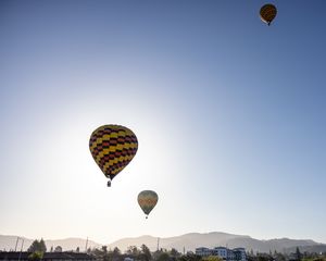 Превью обои воздушные шары, полет, небо