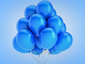 Превью обои воздушные шары, праздник, торжество, синий