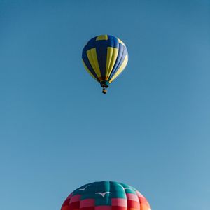 Превью обои воздушные шары, разноцветный, небо, полет