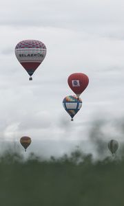 Превью обои воздушные шары, шар, разноцветный, полет