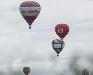 Превью обои воздушные шары, шар, разноцветный, полет