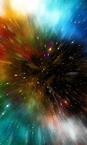 Превью обои вселенная, галактика, разноцветный, погружение